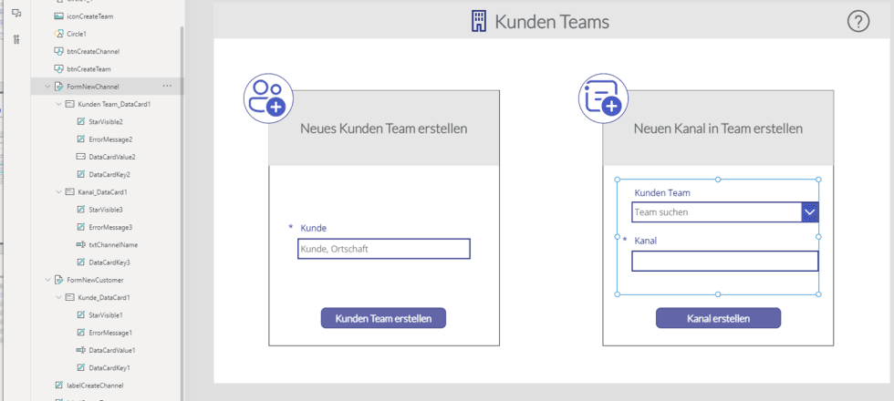 Power Apps für Teams Provisioning