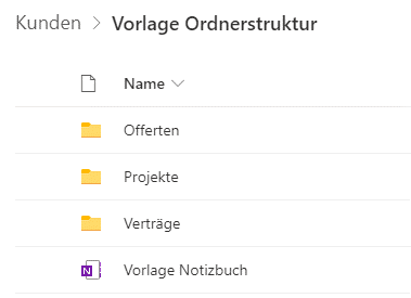 Vorlagen Ordner